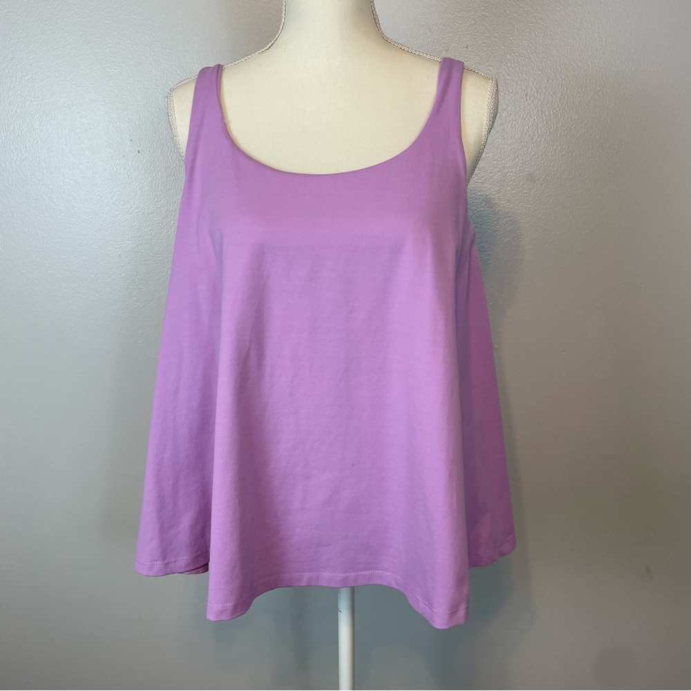 Susana Monaco Purple Tank Top Built In Bra Size Medium - Picture 4 of 11